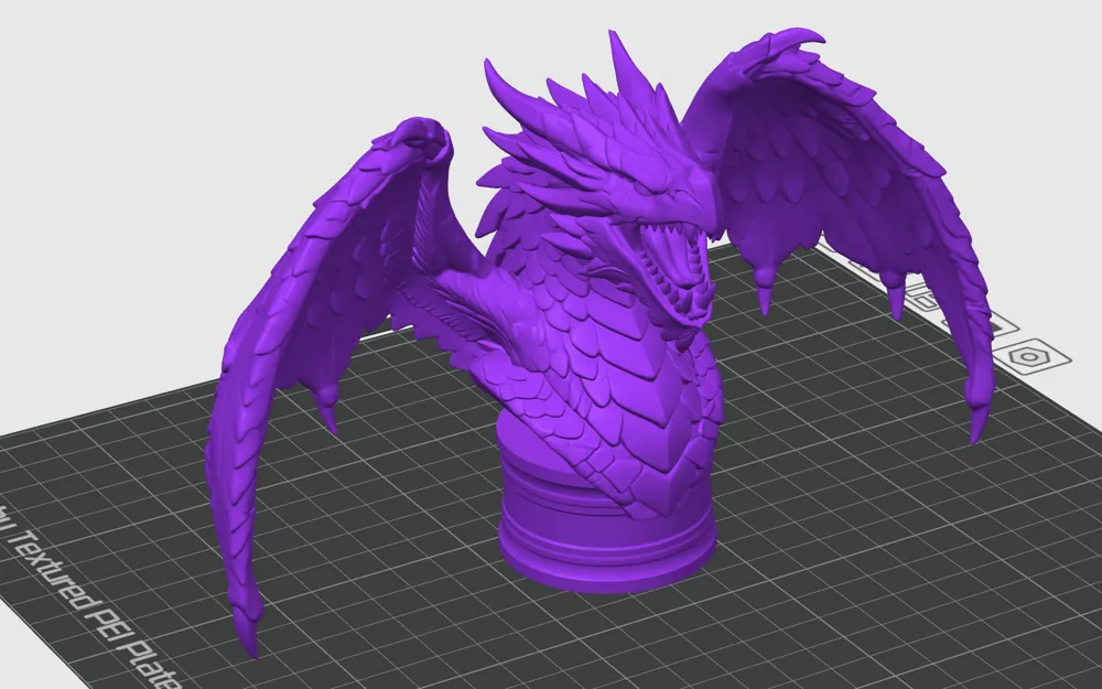 Epic Dragon DnD Bust Fantasy Sculpture 龙半身像 - Free 3D Print Model ...