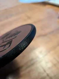 Coaster with fuzzy skin
