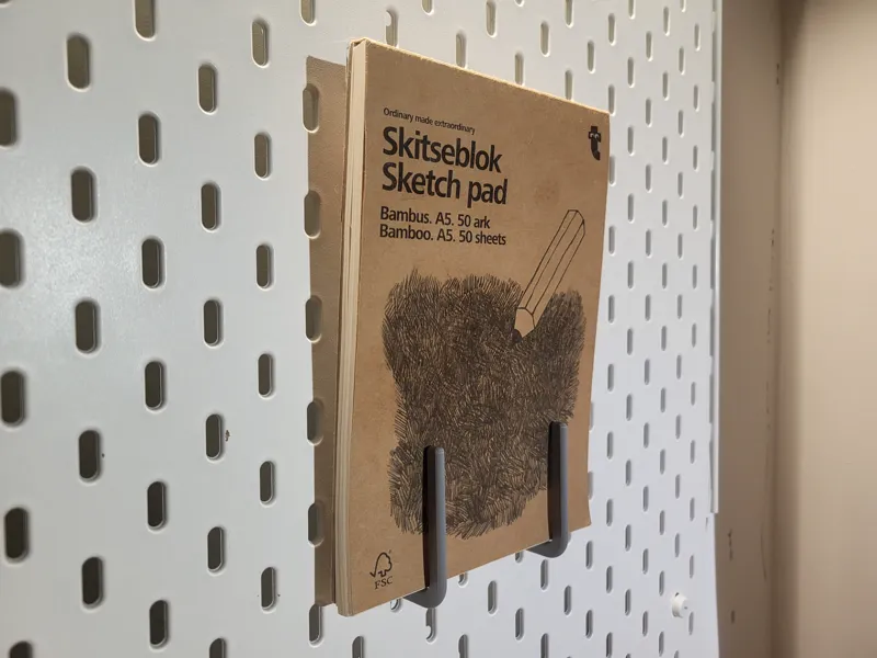 Notehook - simple notebook holder for IKEA SKADIS