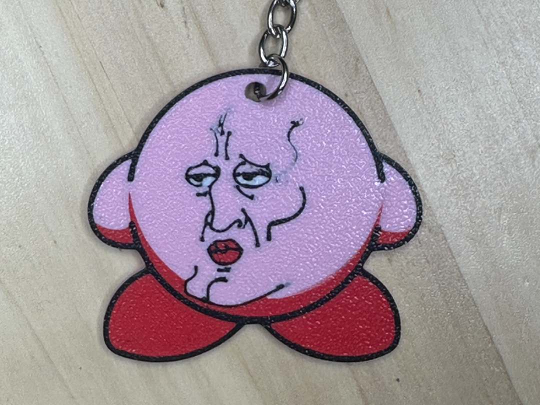 Kirby Gigachad Keychain