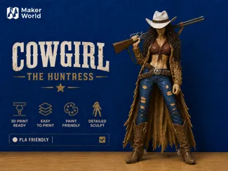 Western Cowgirl Figure