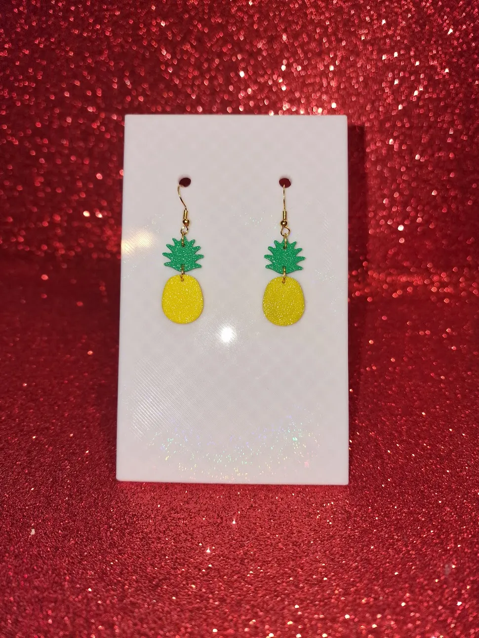 Pineapple earrings view 2