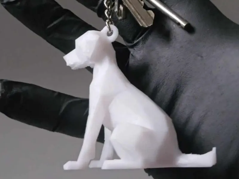 Vizsla dog modern keychain-quick and easy print 