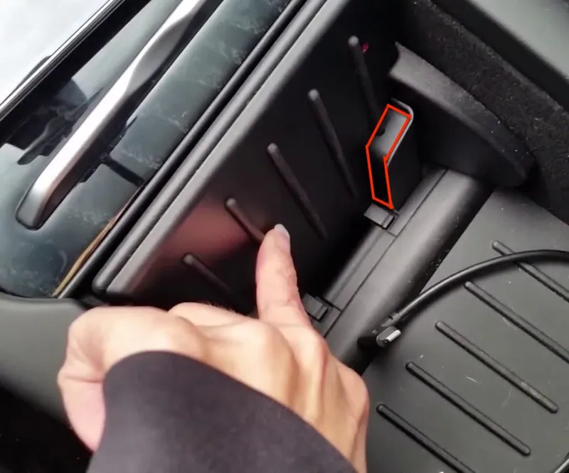 Model X phone charger clipper part