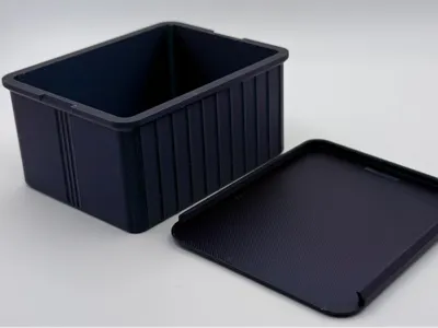 Parametric Container with Locking Lid