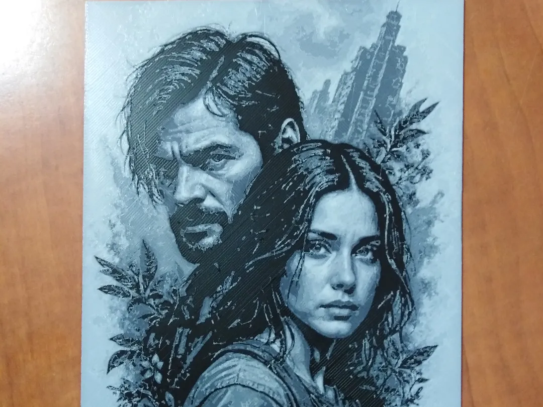 The Last Of Us (Joel and Ellie) hueforge - Free 3D Print Model - MakerWorld