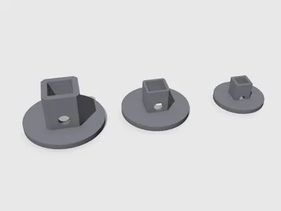 Socket adapters 1/4 - 3/8, 3/8 - 1/2, 1/2 - 3/4