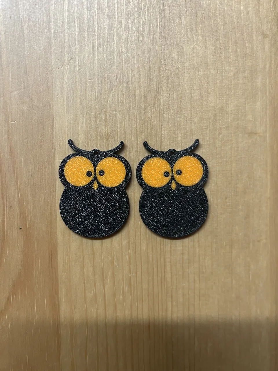 owl earrings view 2
