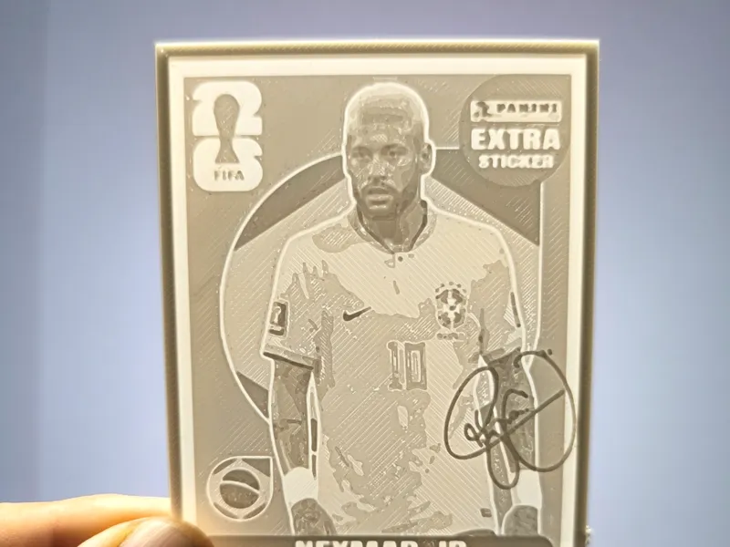 Cromo en 3D de Neymar Jr ExSt (Album Panini 2026)