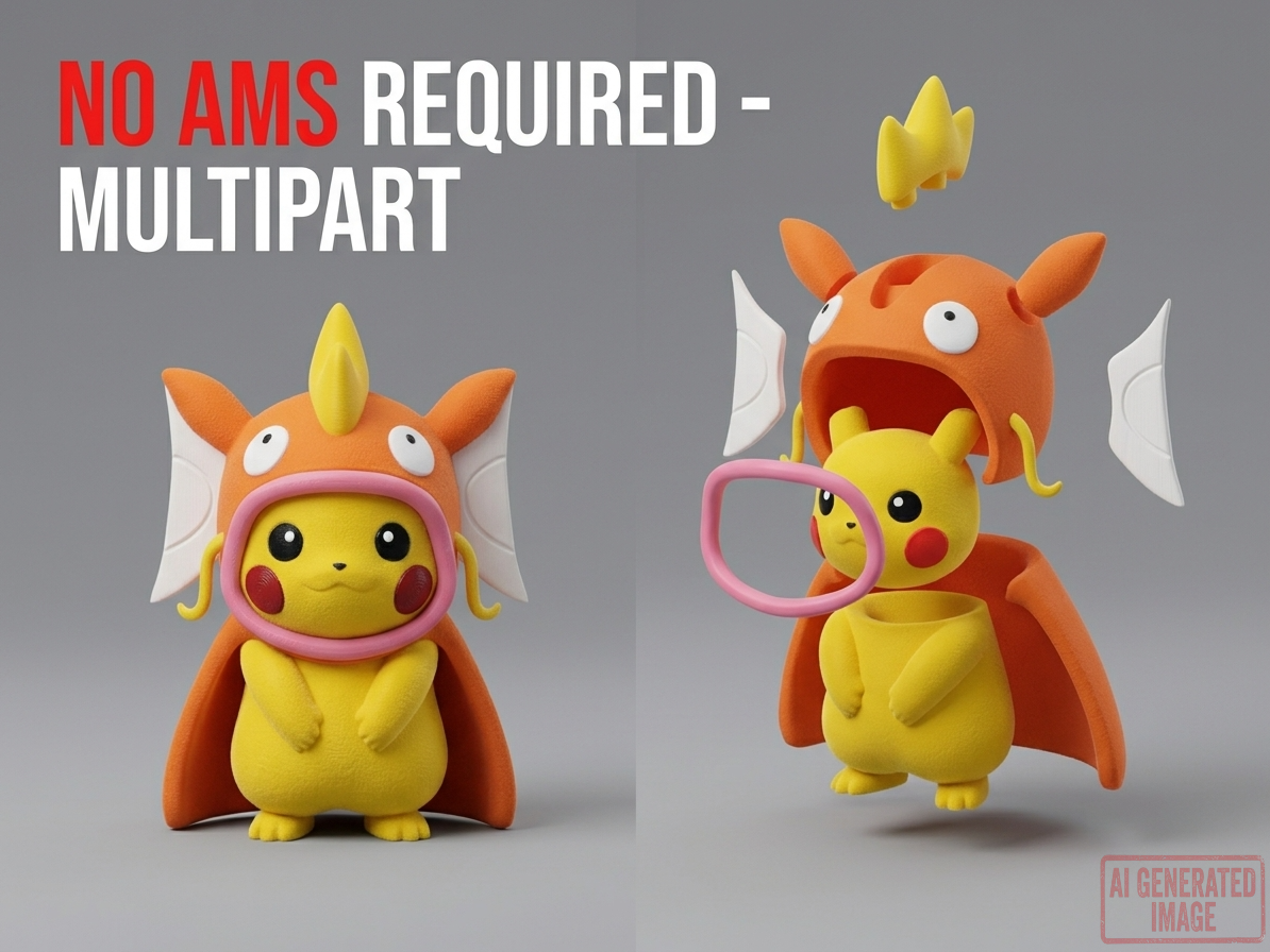 Pikachu Magikarp Poncho | Multipart NO AMS NEEDED