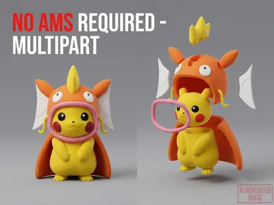 Pikachu Magikarp Poncho | Multipart NO AMS NEEDED