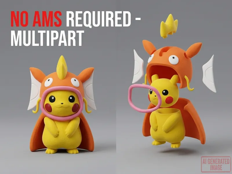 Pikachu Magikarp Poncho | Multipart NO AMS NEEDED
