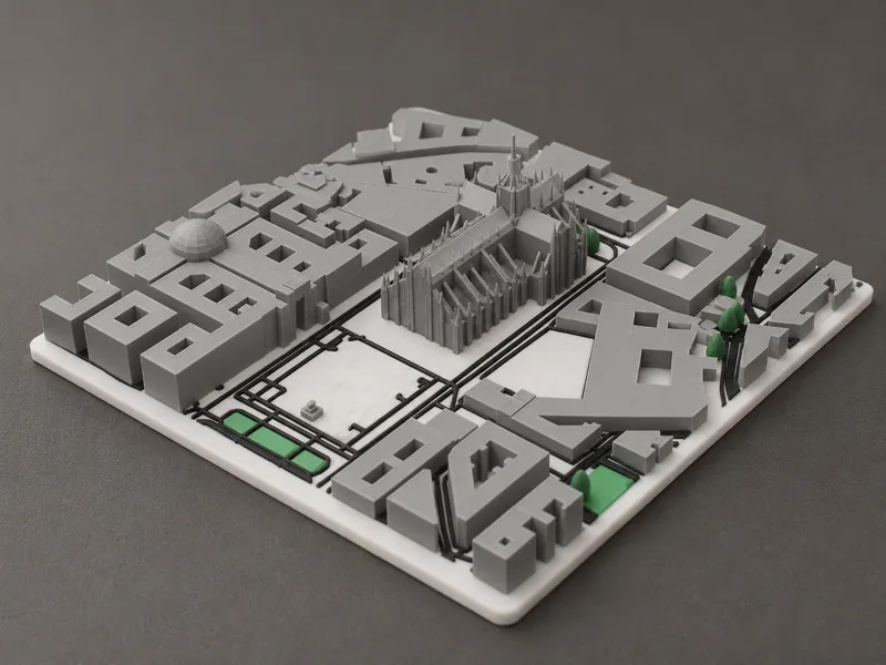 Mappa della piazza del Duomo di Milano