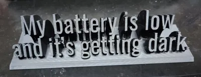 my battery is low and it's getting dark