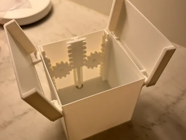 Boîte cadeau mécanique à engrenages, à peindre