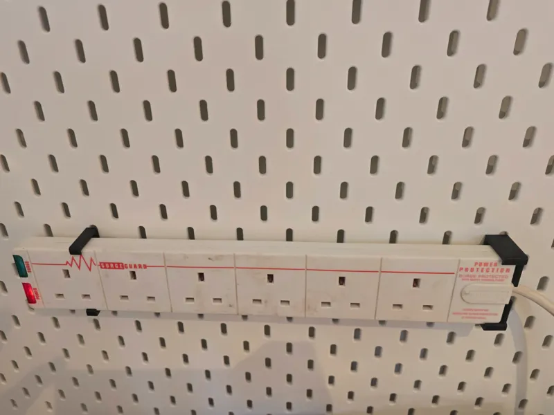 IKEA SKADIS Pegboard Power Strip Holder for UK