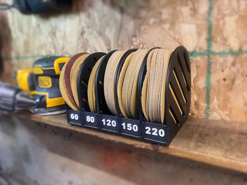 5 inch Sanding Pad Organizer with Label Plates