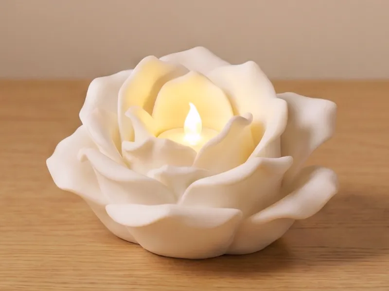 Rose Tealight Holder – LED Candle