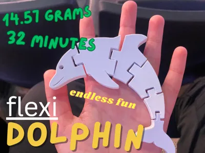 Cute Flexi Dolphin Keychain Fidget