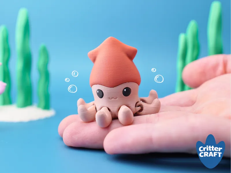 Flexi Baby Squid & Keychain