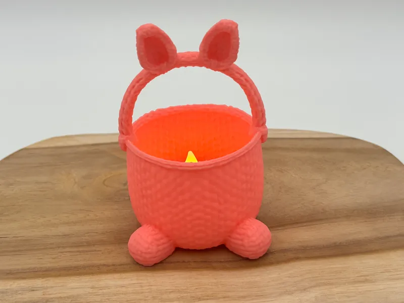 Easter Basket Bunny for tea light or Easter gifts