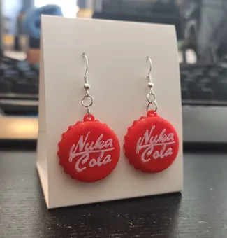 Fallout Nuka Cola Bottle Cap Earrings