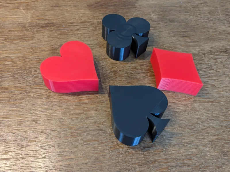 Minimalist playing card logo decoration set
