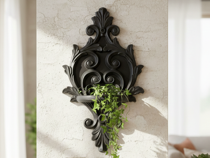 Baroque Plant Hanger: Ornate Wall Alcove