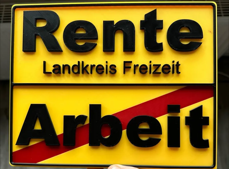 Ortsausgangsschild Rente