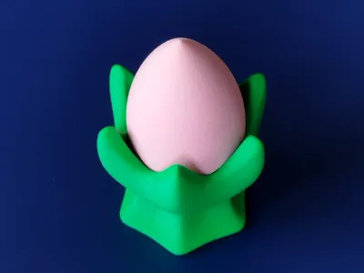 A stand for egg-shaped objects (makeup sponge,etc)