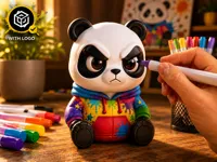 Angry Panda With Logo