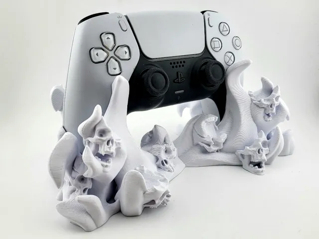 stand controller ps5 joystick holder hell skull