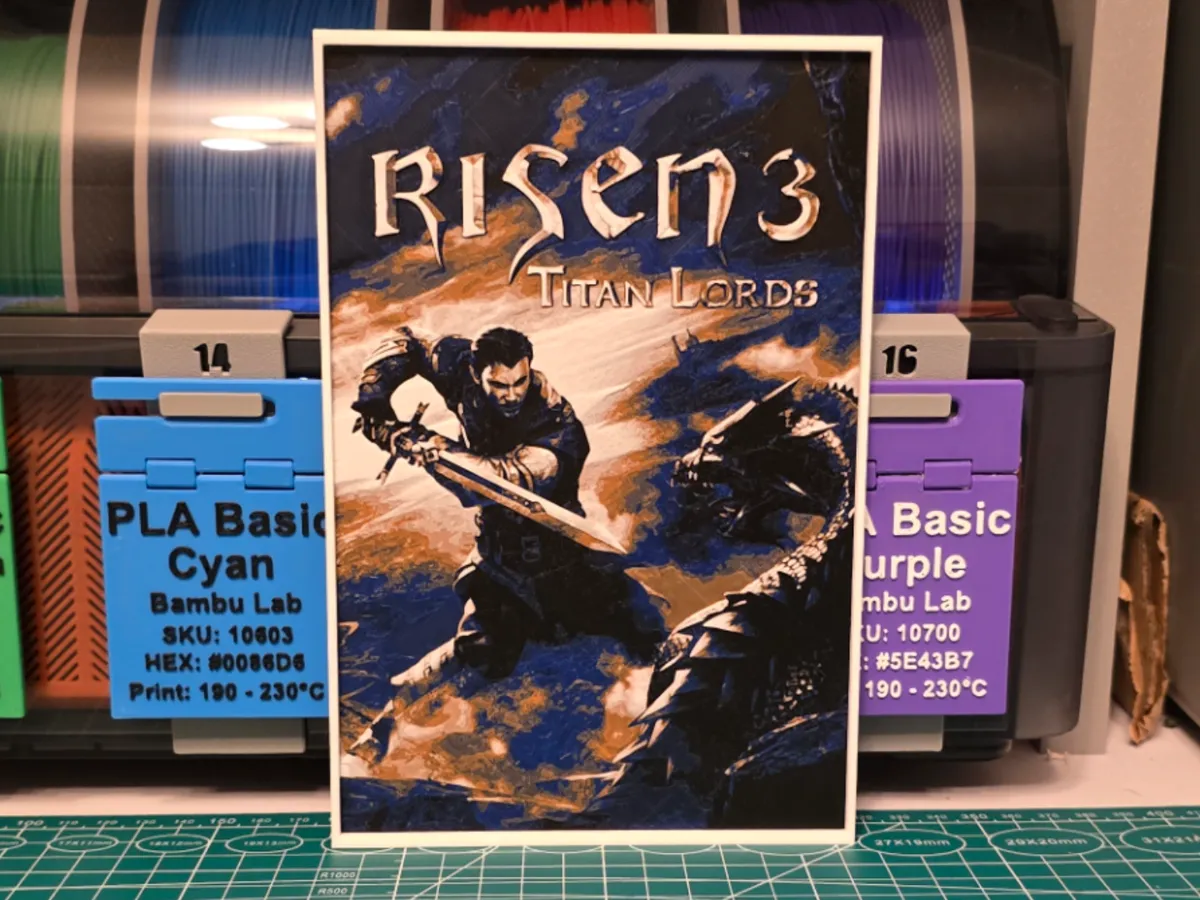 Risen 3: Titan Lords Game Poster - Hueforge Art - Free 3D Print Model ...