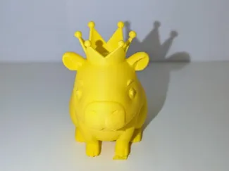 Capybara with a crown