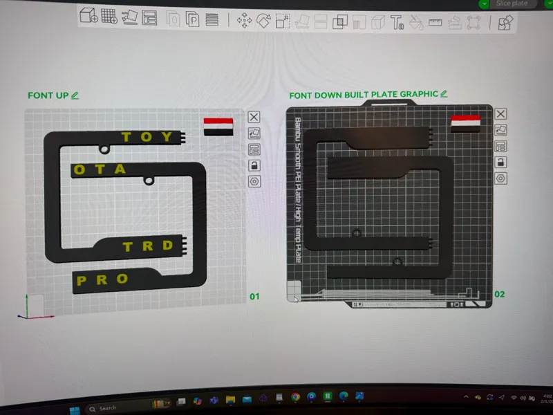 TOYOTA TRD PRO LICENSE PLATE FRAME