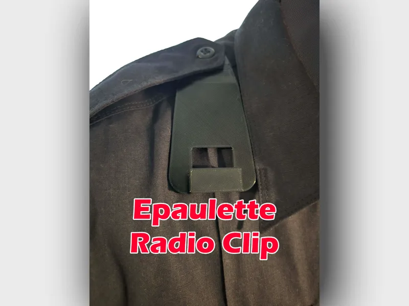 TPU Epaulette Tethered Radio Clip 