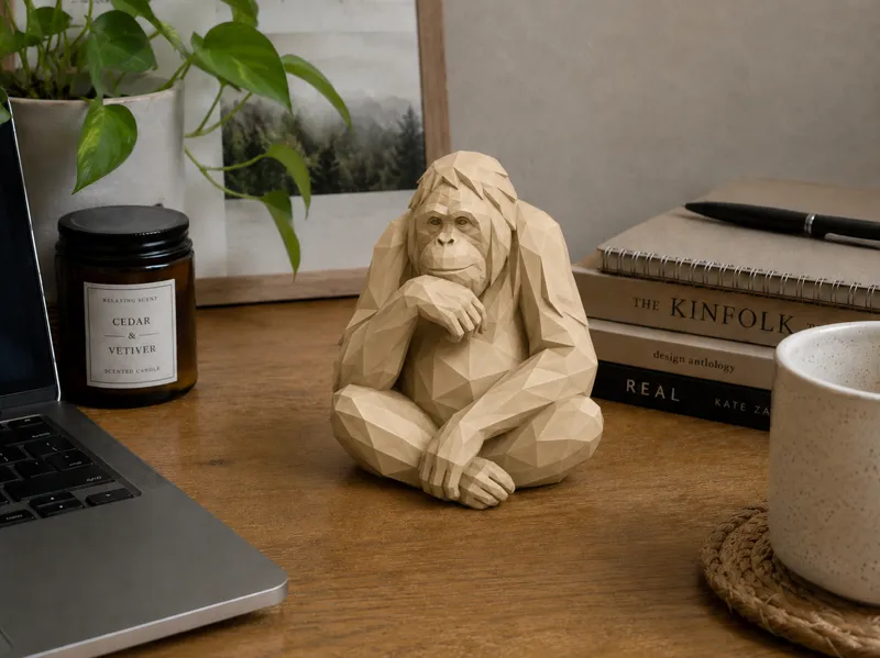 Polygon Orangutan | Jungle Low Poly Decor