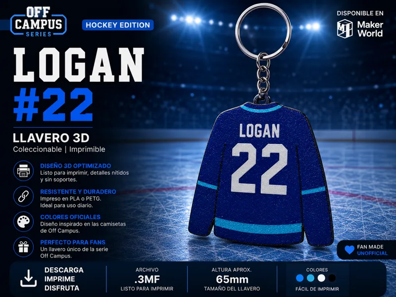 Off Campus T-shirt Keychain - Logan 22
