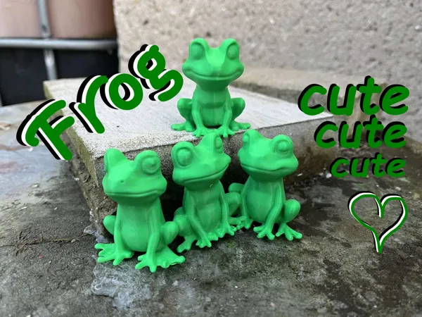 Grenouilles mignonnes assises