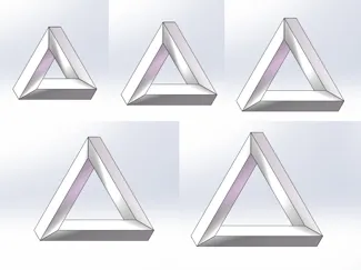 Pemrose Triangle  different proportions 彭罗斯三角 不同比例