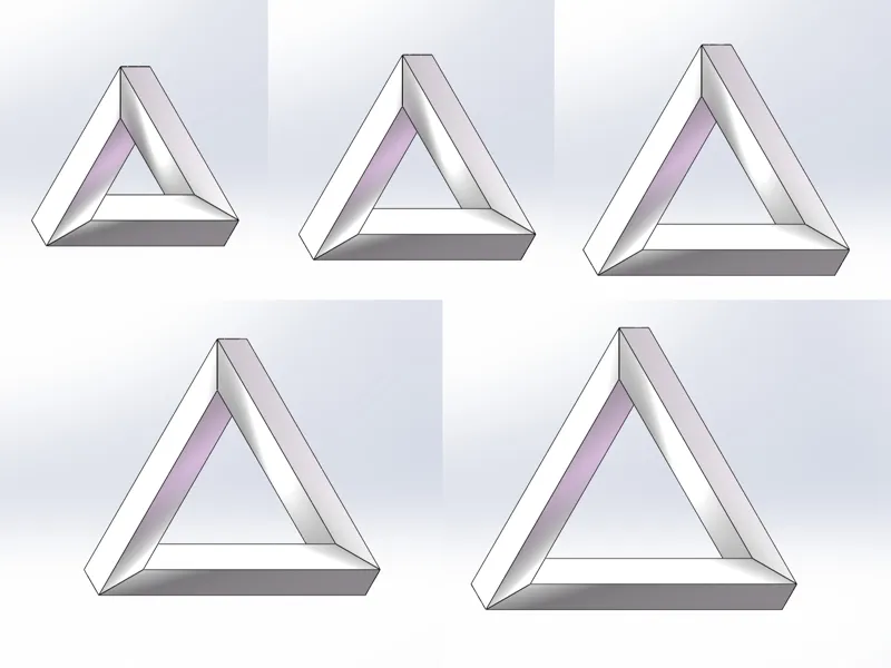 Pemrose Triangle  different proportions 彭罗斯三角 不同比例