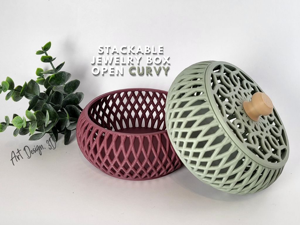 Jewelry Box Stackable Open - Curvy