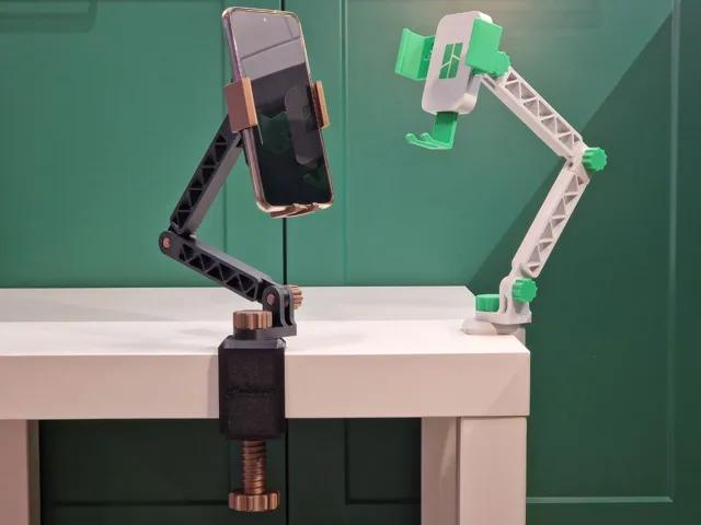 Mechanical Phone Holder Desk Mounted Stand Arm