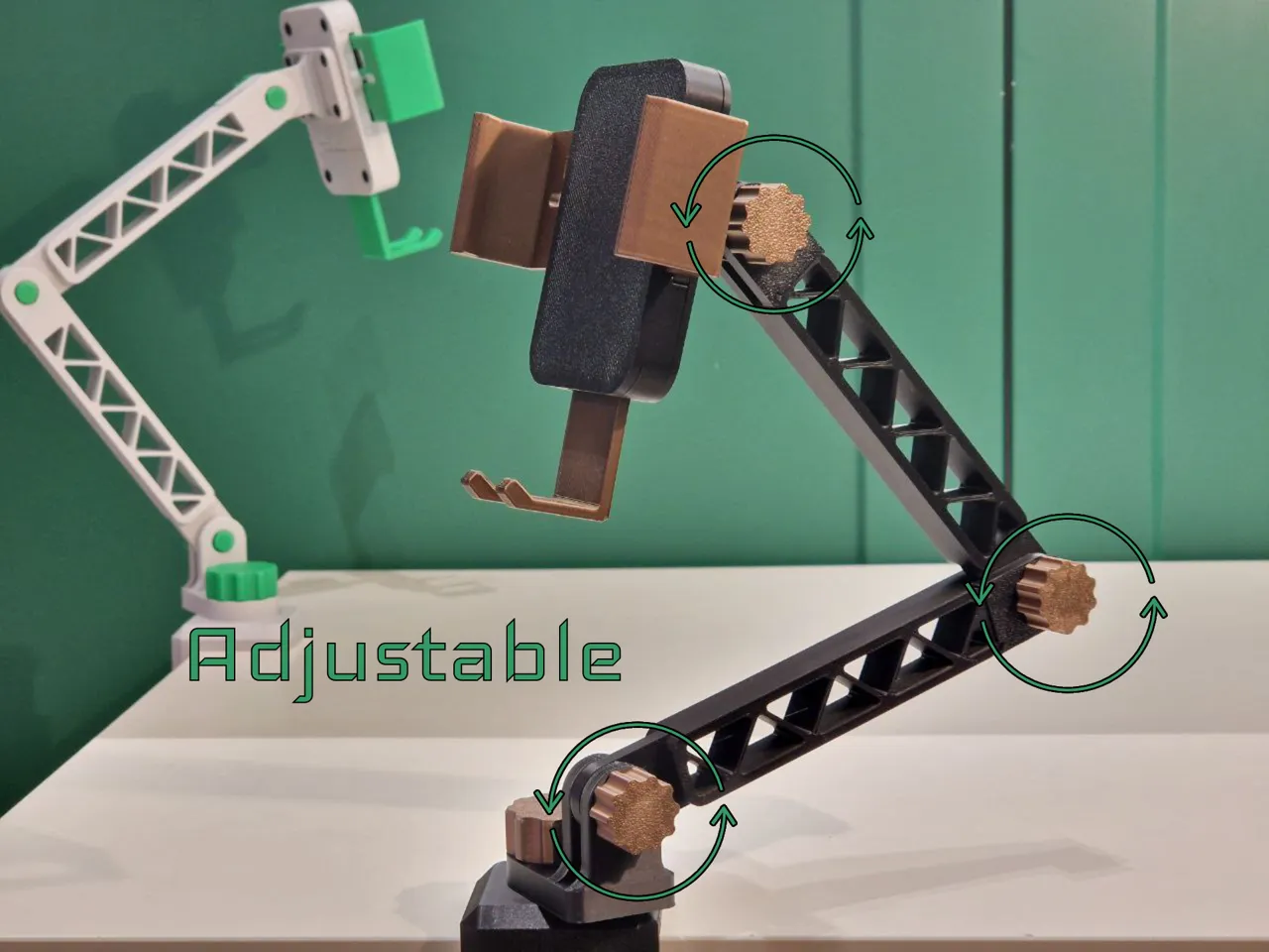 Mechanical Phone Holder Desk Mounted Stand Arm view 3
