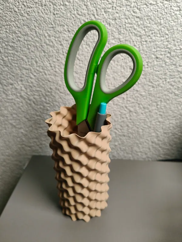 Pot à crayons vague sinusoïdale (mode vase)