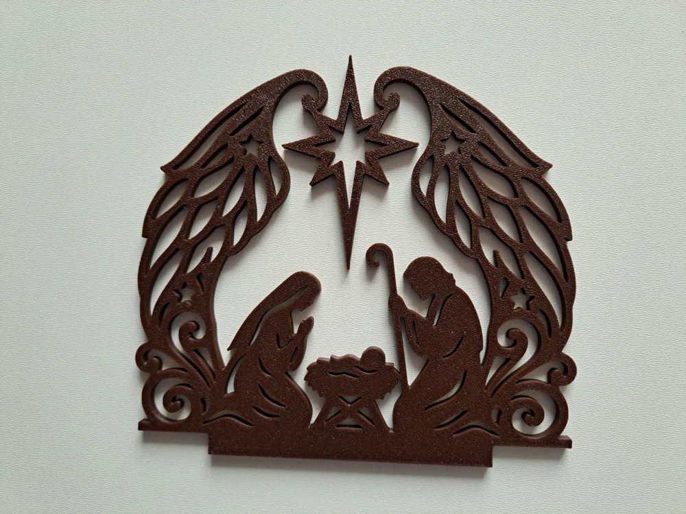 02 – Nativity Scene with Angel Wings - Free 3D Print Model - MakerWorld