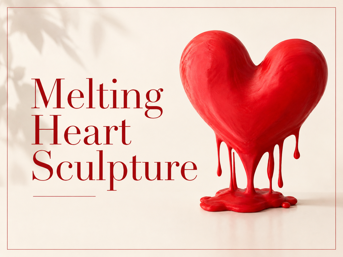 Melting Heart Sculpture | Modern Love Decor