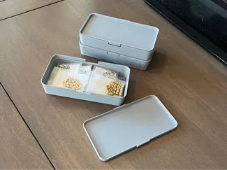 Stackable Box with Snap Lid 120x60x25