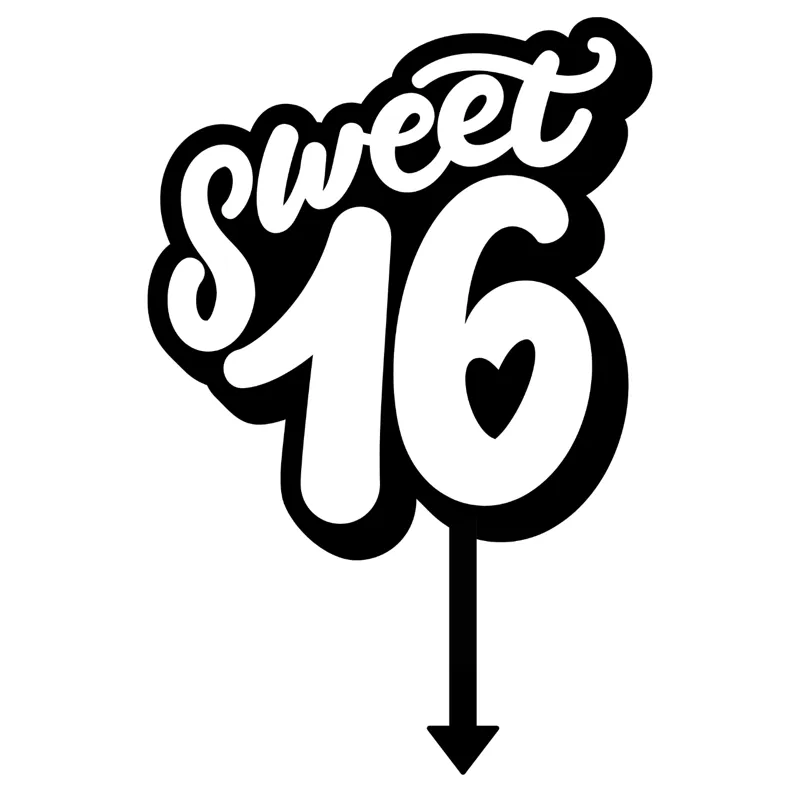 Sweet 16 cake topper