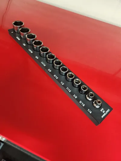 Craftsman Socket Rack Craftsman 3/8 SAE Shallow Socket Holder (1 Set) by GBGDesigns - MakerWorld